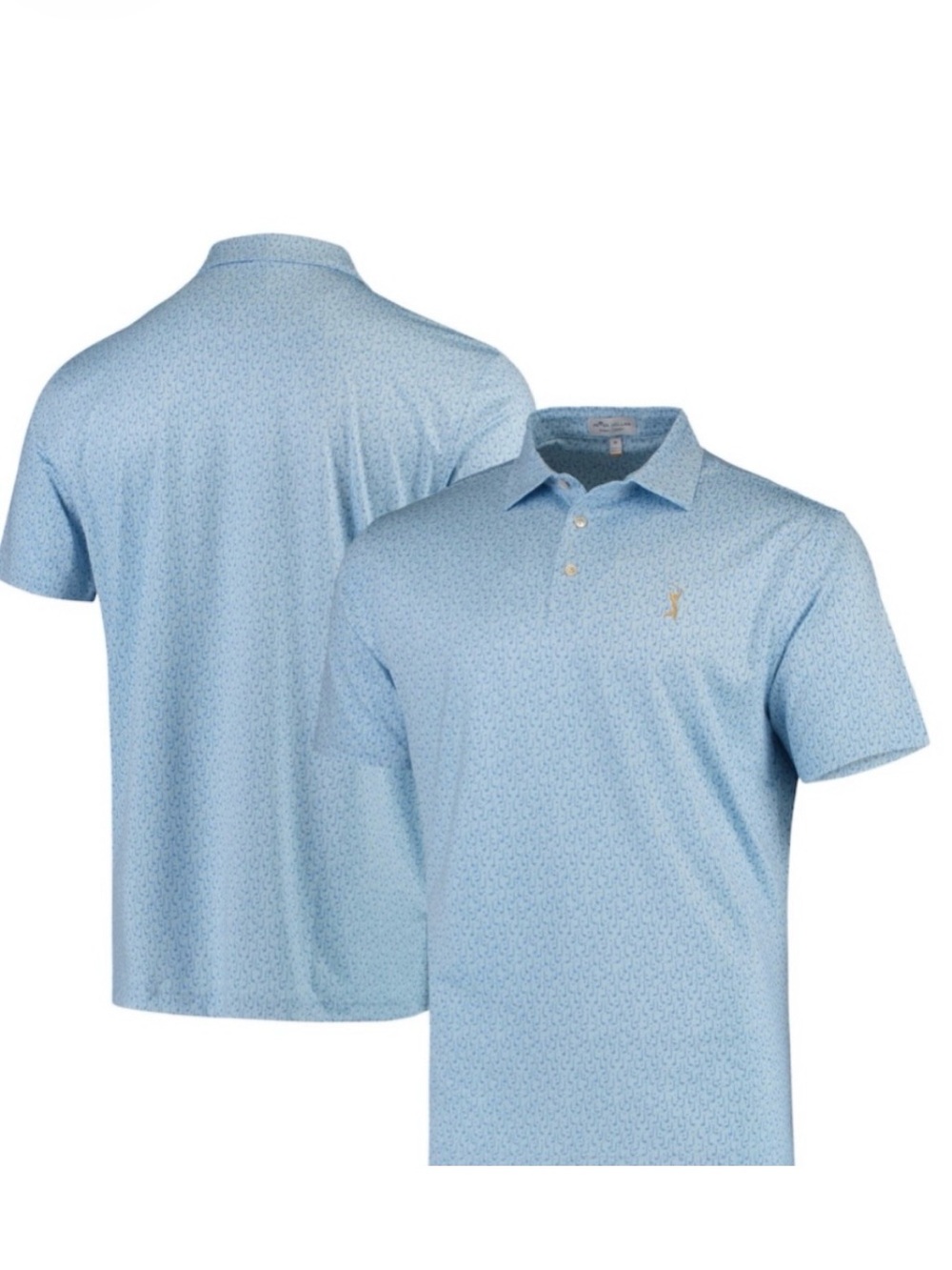 Peter Millar Light Blue Ross Bridge Featherweight Golf Polo